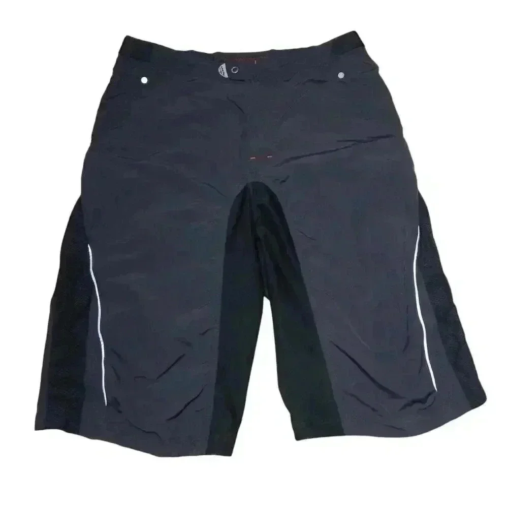 Gore Bike Wear Men’s Countdown Shorts Size Large Gray Black Mesh Zip Pockets